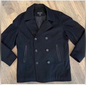 INC International Concepts Men's Classic Black Peacoat Large